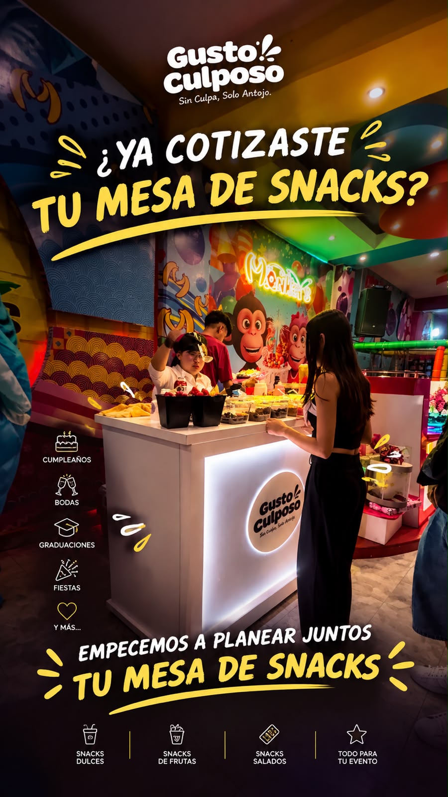 Cotiza tu Mesa de Snacks Gusto Culposo
